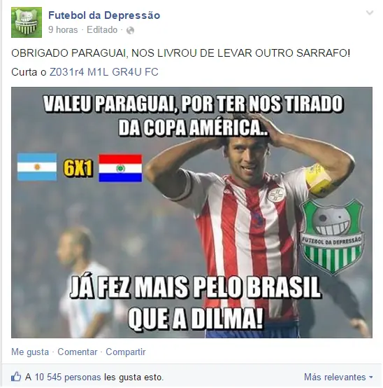 Brasileros cargando a su propia selección pos goleada Arg