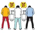 5 mandamientos en un baño de hombres