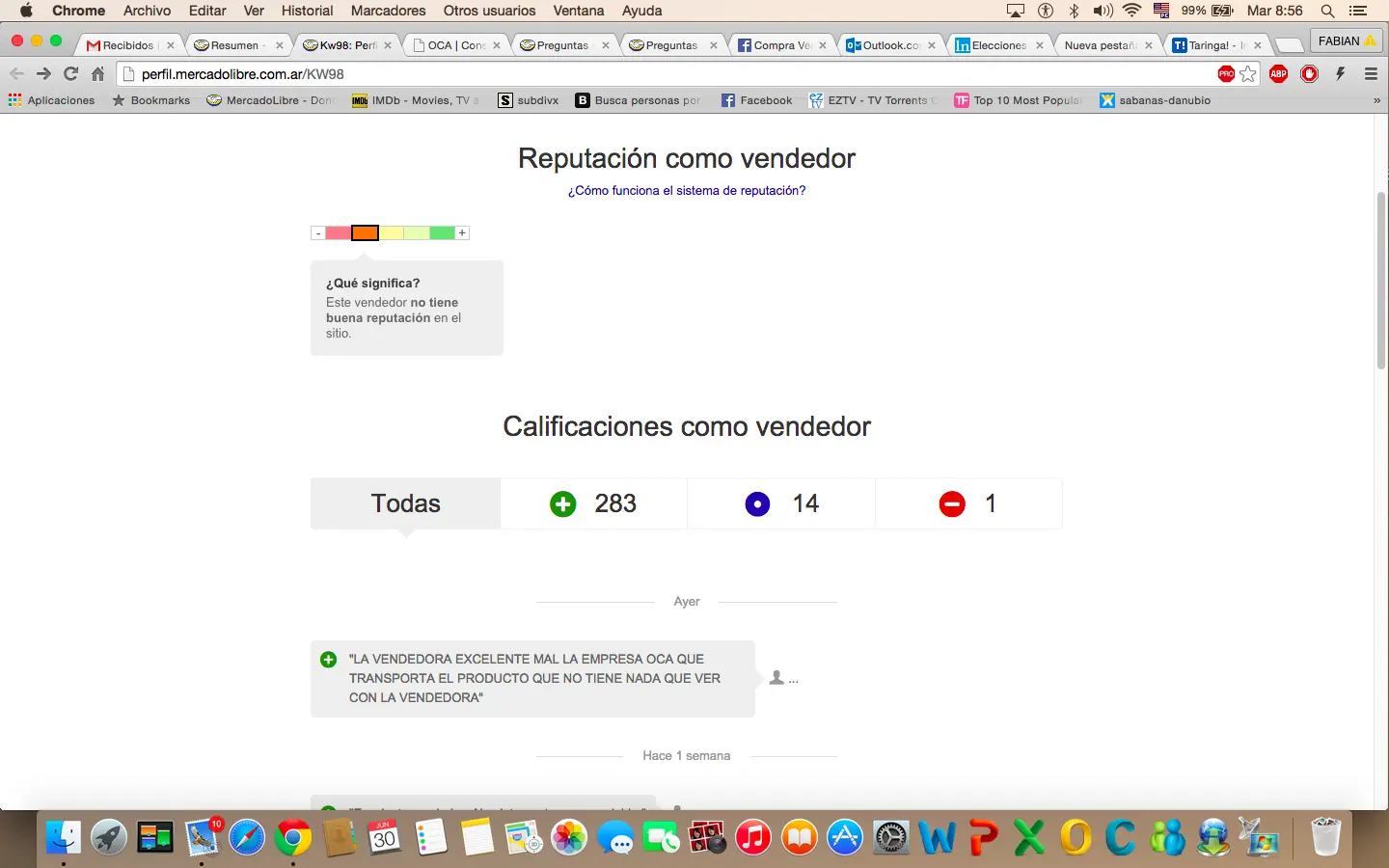 Mercadolibre y Oca postal... cada vez peor.