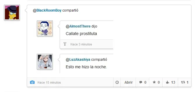 Top shouts T! (esta semana) Top shouts T! (esta semana)