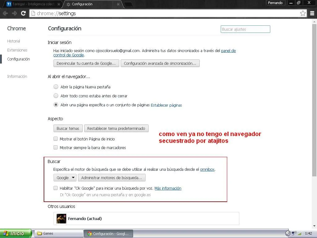 Eliminar atajitos de forma definitiva