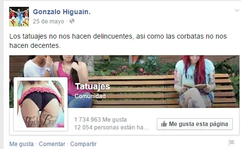 Esto esta pasando en el Facebook de Higuain...