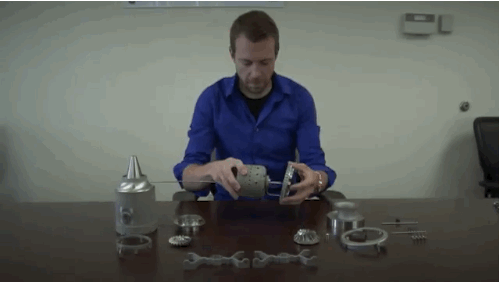 Ingenieros crean mini motor con piezas impresas en 3D