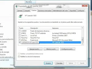 configuracion impresora en red