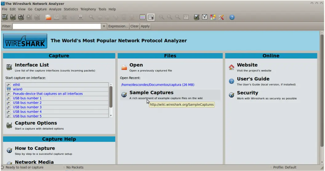 WireShark (sniffer)