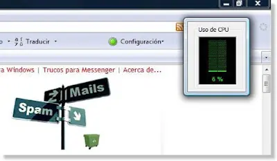 Utiliza el Administrador de tareas como gadget de escritorio