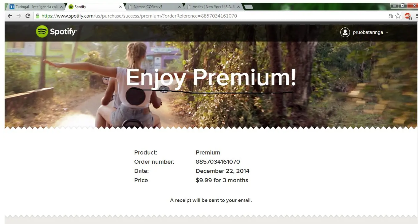 Spotify Premium Gratis ! (2014, 19 dic)