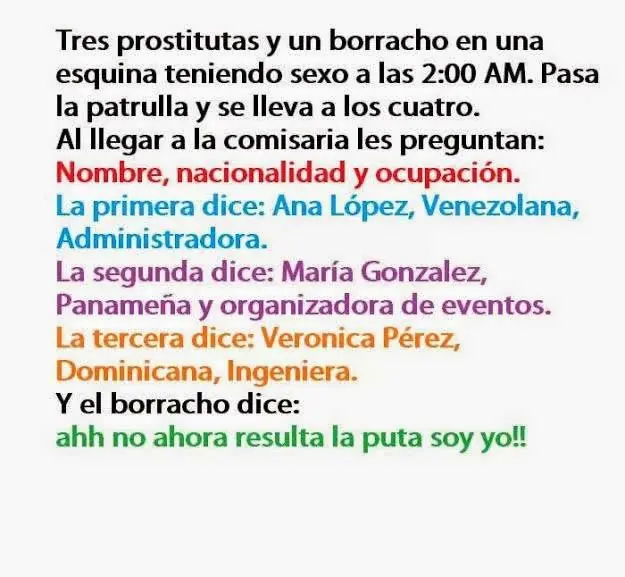 + 7 si te ries con alguna.