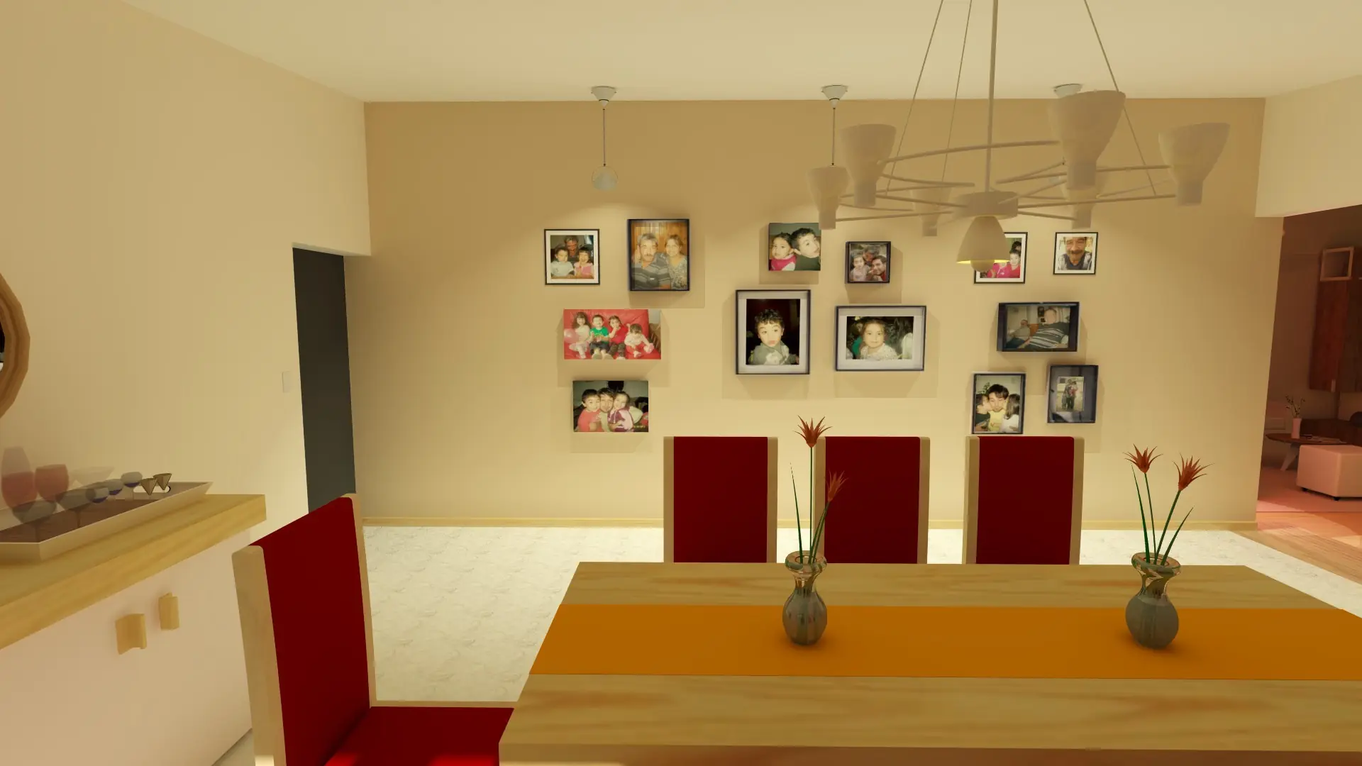 Diseño de interiores: Estar - Comedor