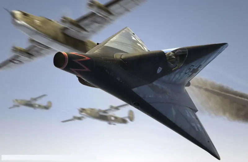 Aviones Secretos:Lippisch P13a Interceptor a Reacción Aleman