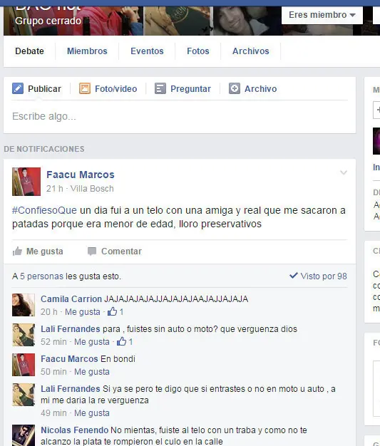 Encontre un lugar mas virgo que Taringa