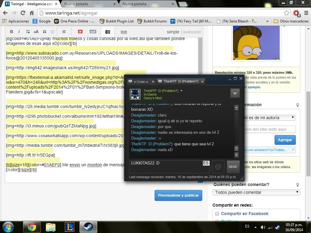 Noob en Steam.Trolleando nufs