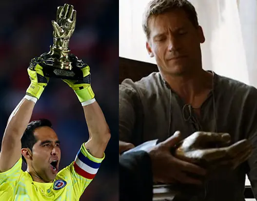 Claudio Bravo dona el premio mejor arquero a Jaime Lannister
