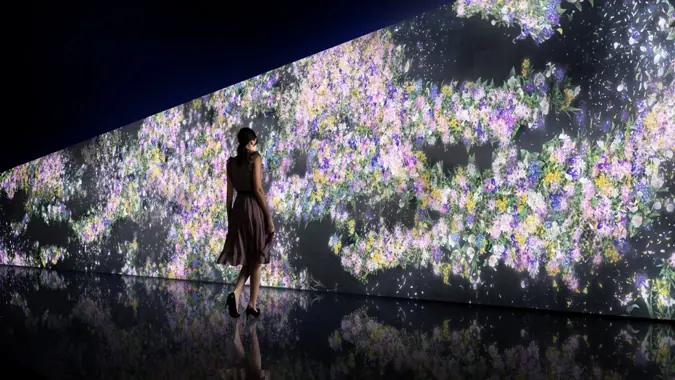 Crean un jardín interactivo de flores infinitas