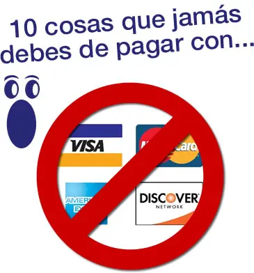10 cosas que no debes pagar con tarjeta