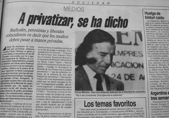 cosas que pasaban antes del kirchnerismo
