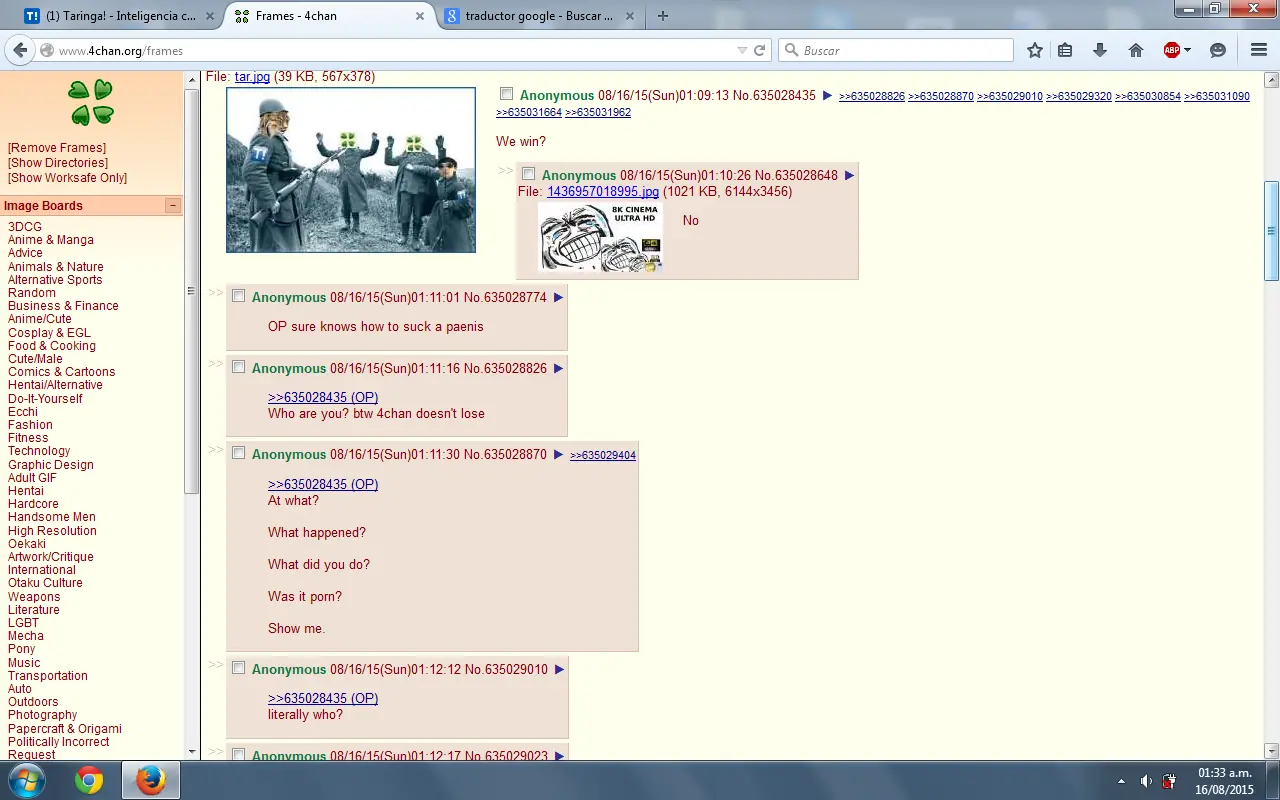 Entre a 4CHAN y miren lo que me encontré