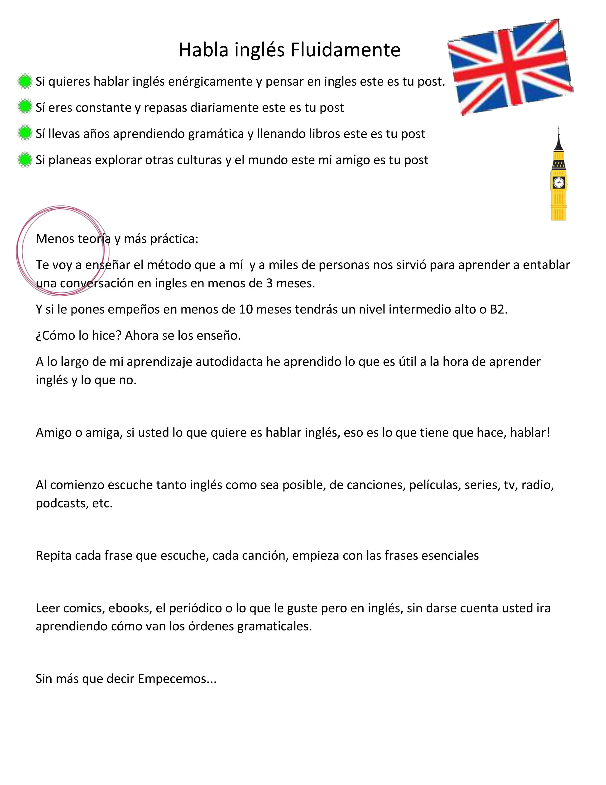 Habla Ingles Fluidamente