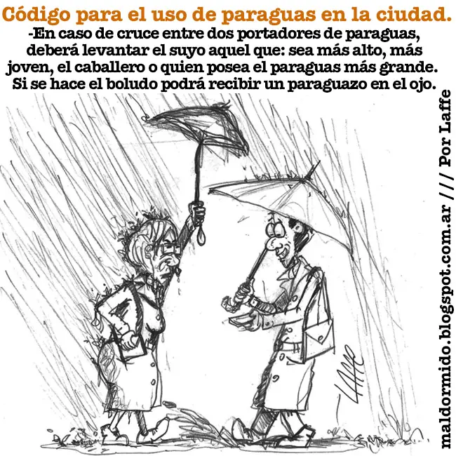 Proponen crear un código para uso de paraguas