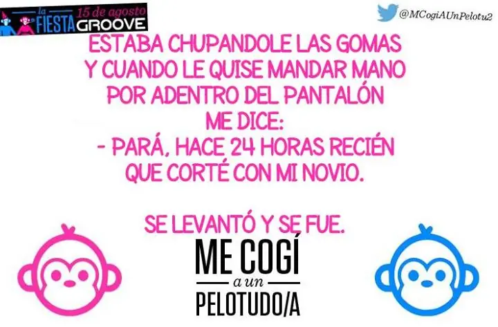me cogi a una pelotuda