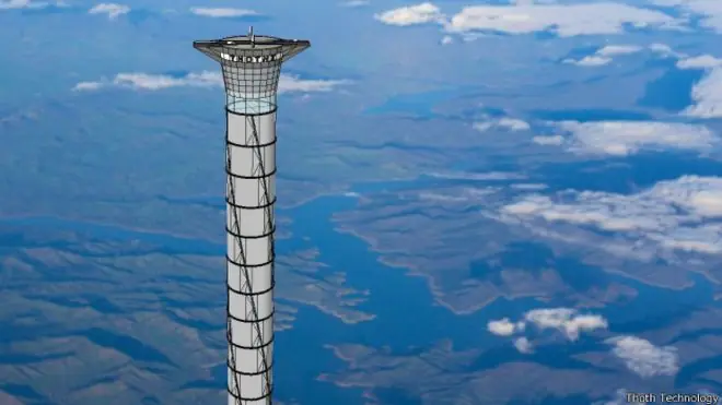 Ascensor de 20km Para llegar al espacio
