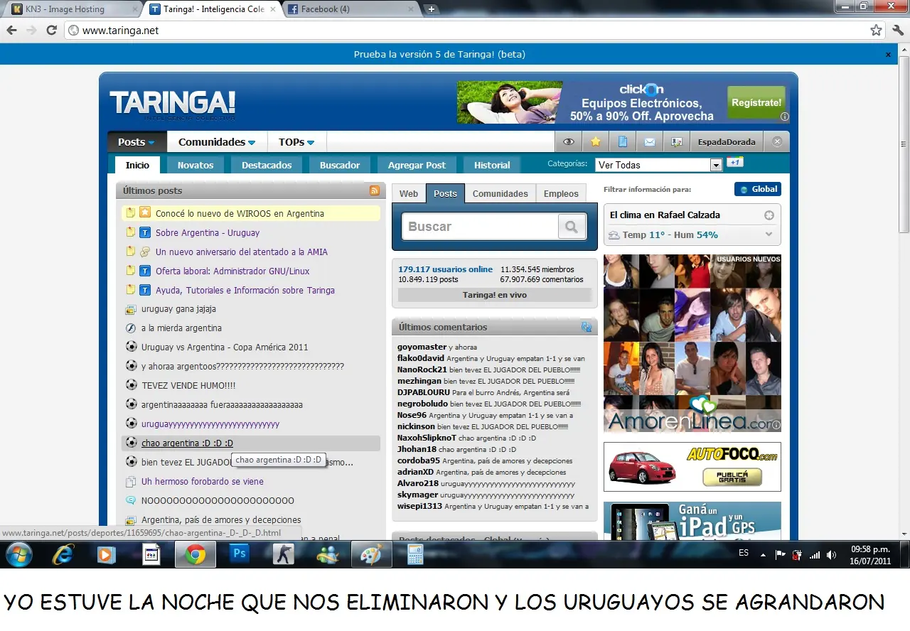 Yo estuve la noche de... (no tadingas)