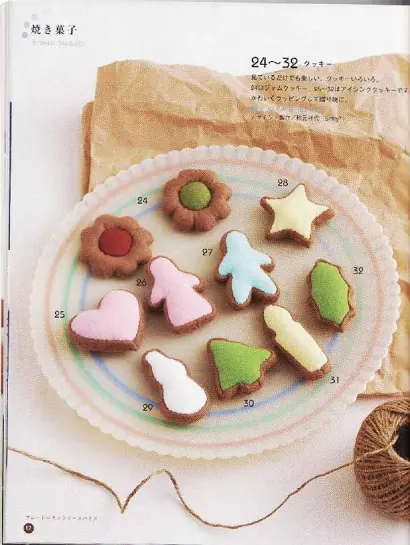 Pastelería de fieltro (con plantillas)