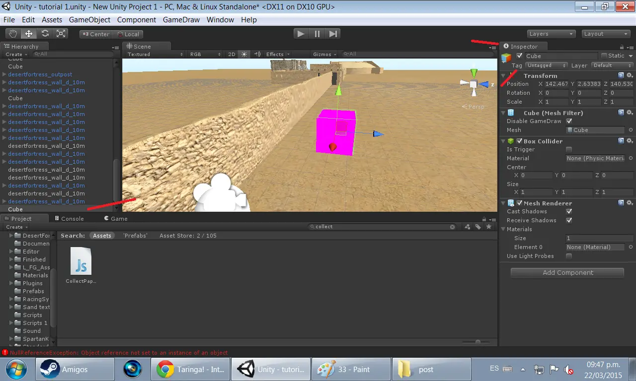 Create un juego de buscar objetos en unity 3d