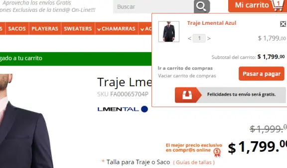 comprar trajes para hombre onlin