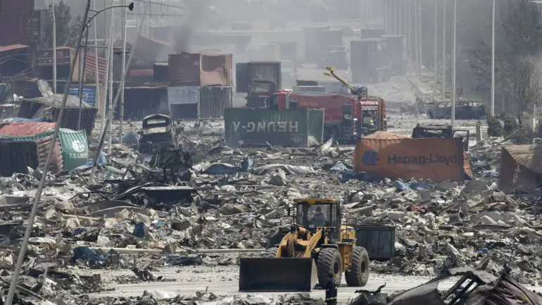 la explosion de tianjin, la catastrofe