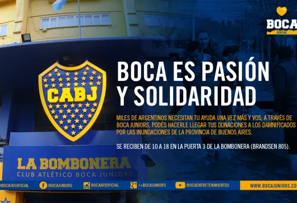El Club Boca Juniors recibe donaciones