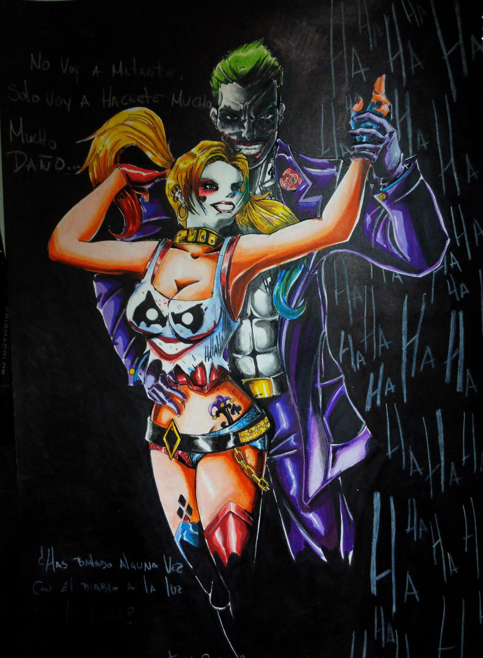 Tambien queria ser popular asi que dibuje a Harley Quinn xD