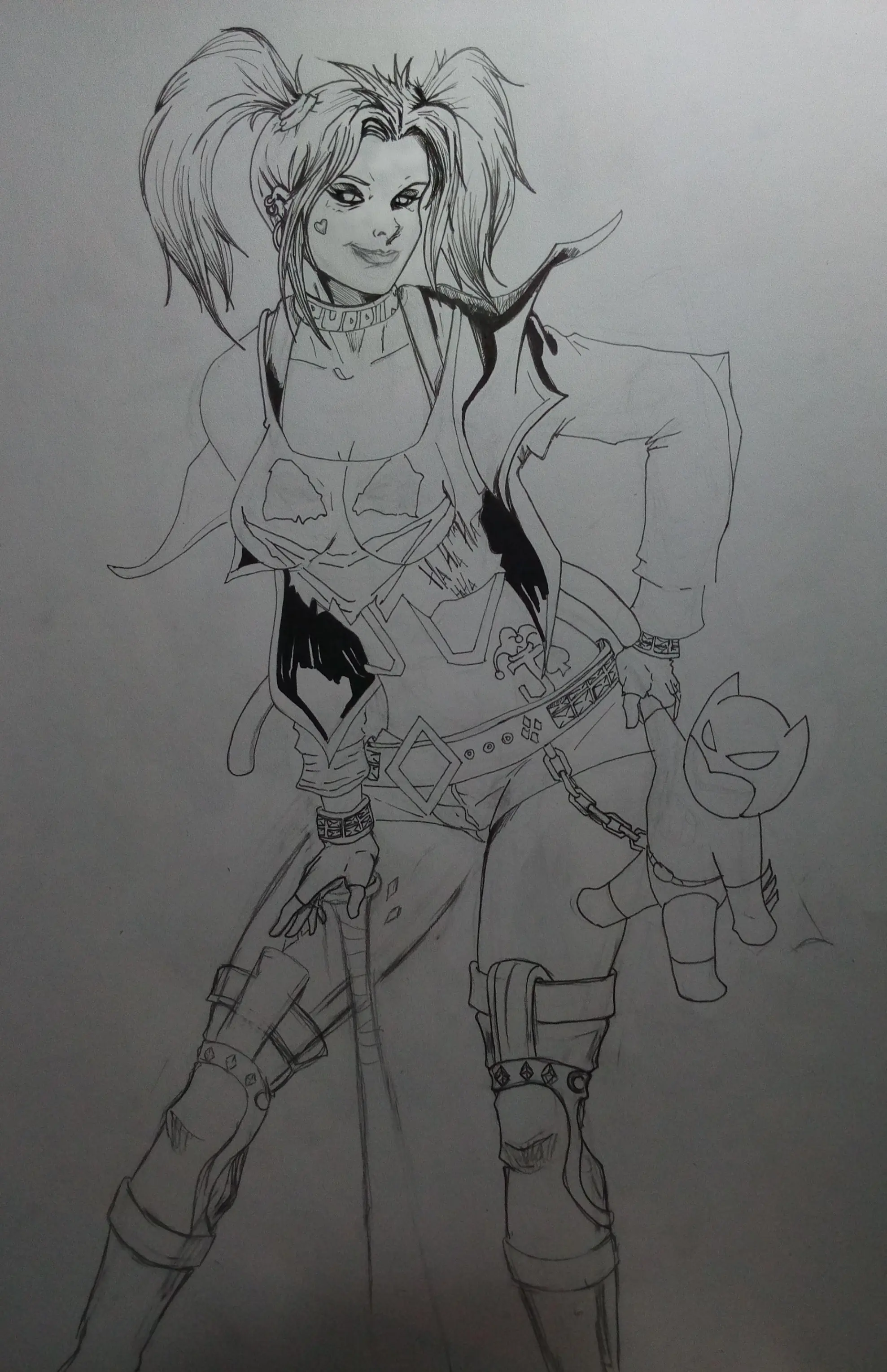 Tambien queria ser popular asi que dibuje a Harley Quinn xD