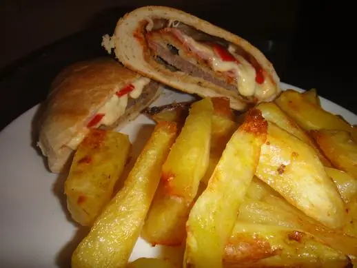 Milapizza a la napolitana con papas ricas! FotoReceta Propia