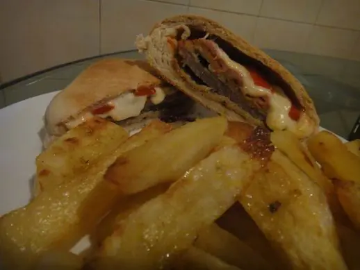 Milapizza a la napolitana con papas ricas! FotoReceta Propia