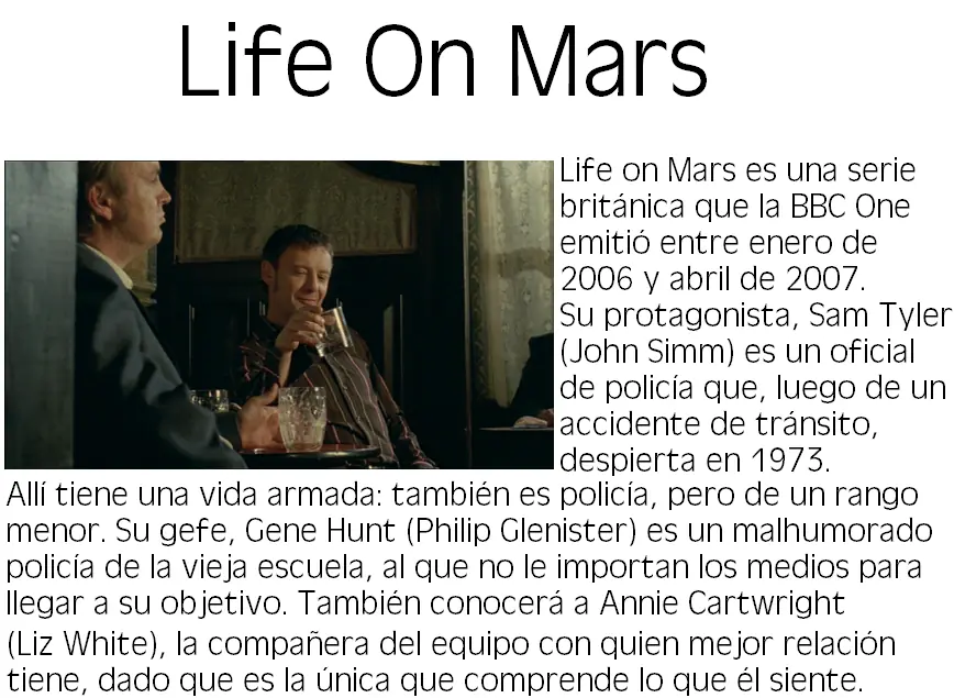 Life On Mars | BBC Serie | 2 Temporadas | (Información) |