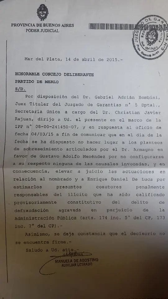 Gustavo Menendez Mentiroso