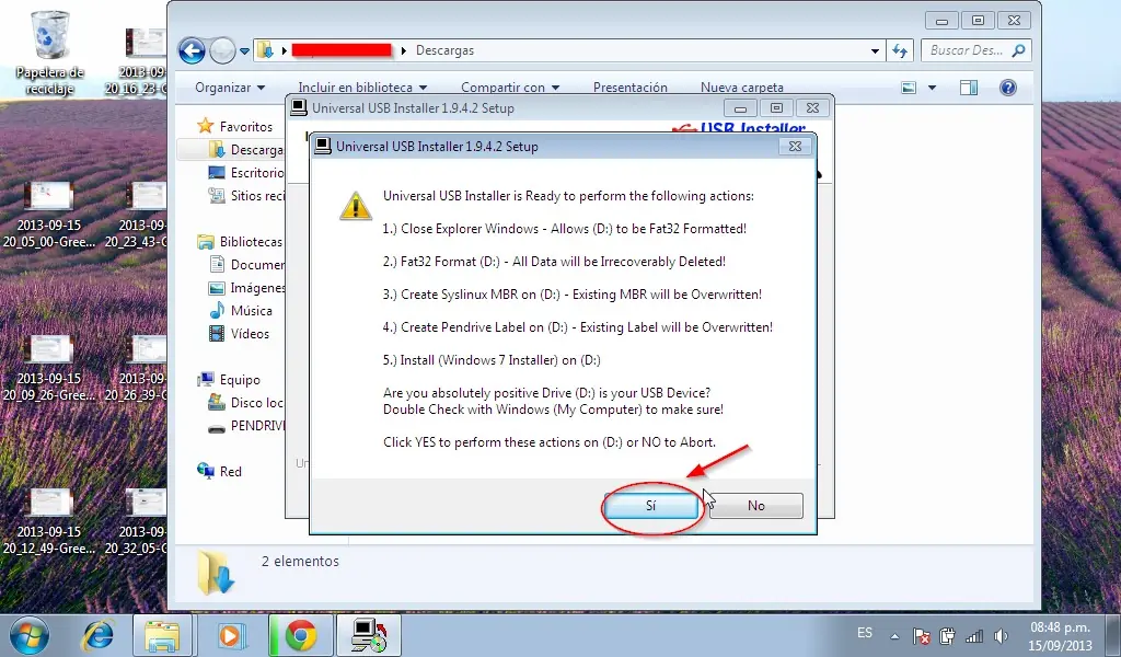 Crear Pendrive booteable Windows 7 (Universal Usb Installer)