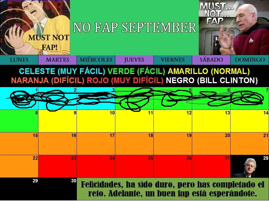 Desafio Septiembre sin FAP. Primer semana