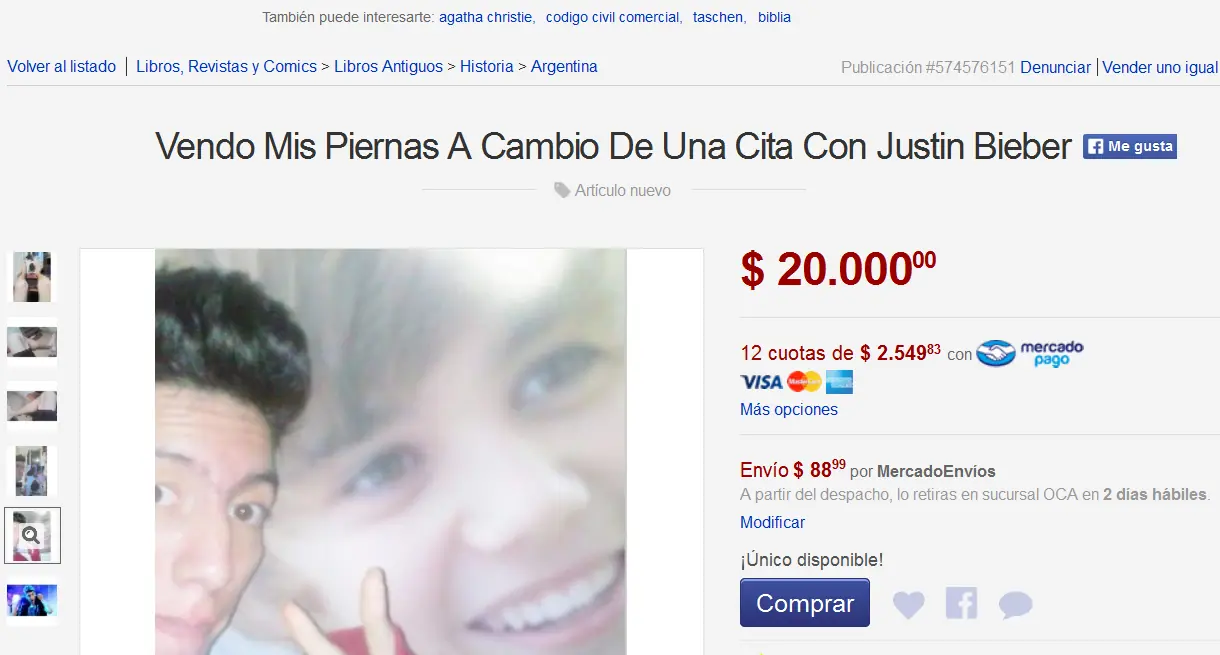 vende sus piernas para ver a justin ja ja ja
