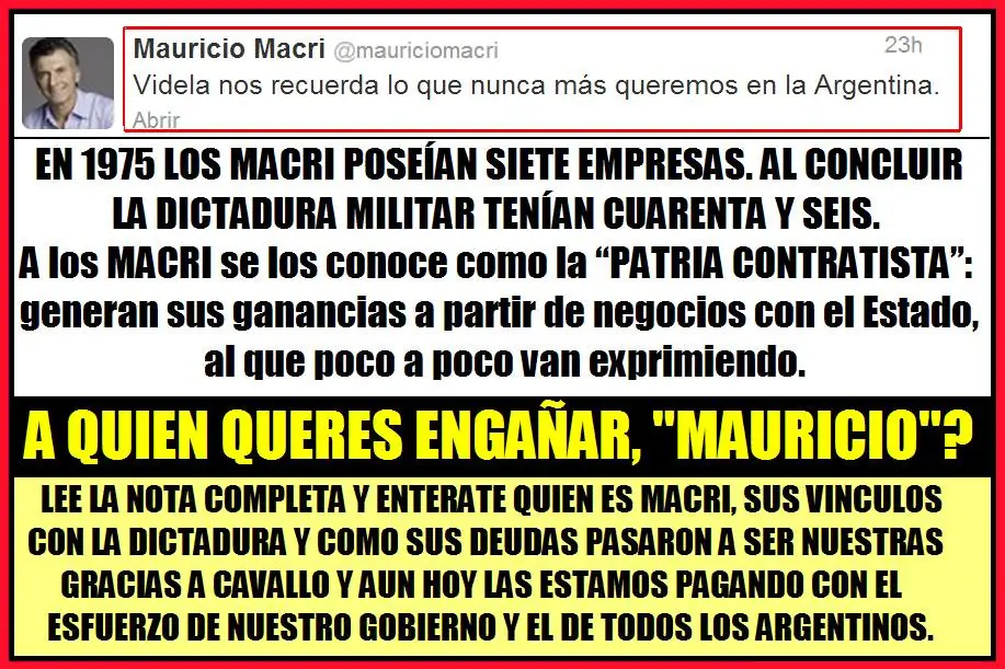 Macri y su estrecha relación con la dictadura