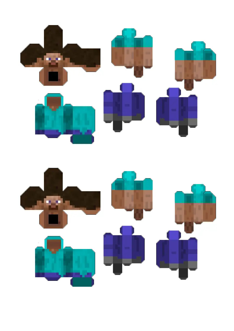 armar figuras de minecraft