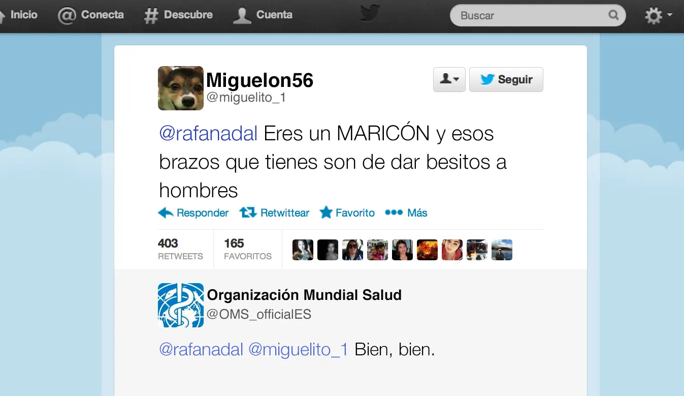 OMS recomienda insultar en internet