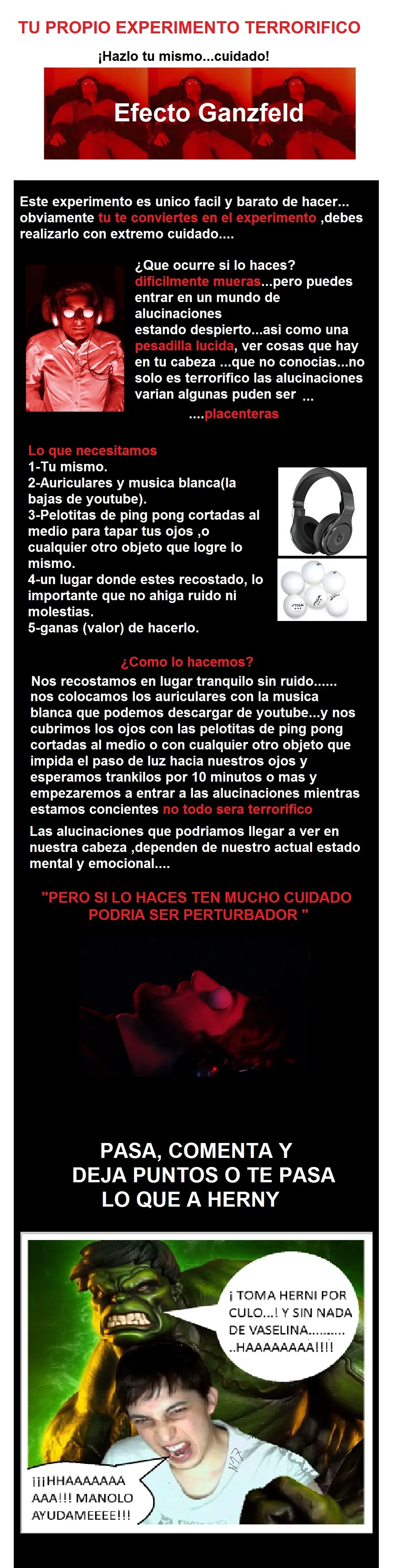 Tu propio experimento terrorifico...