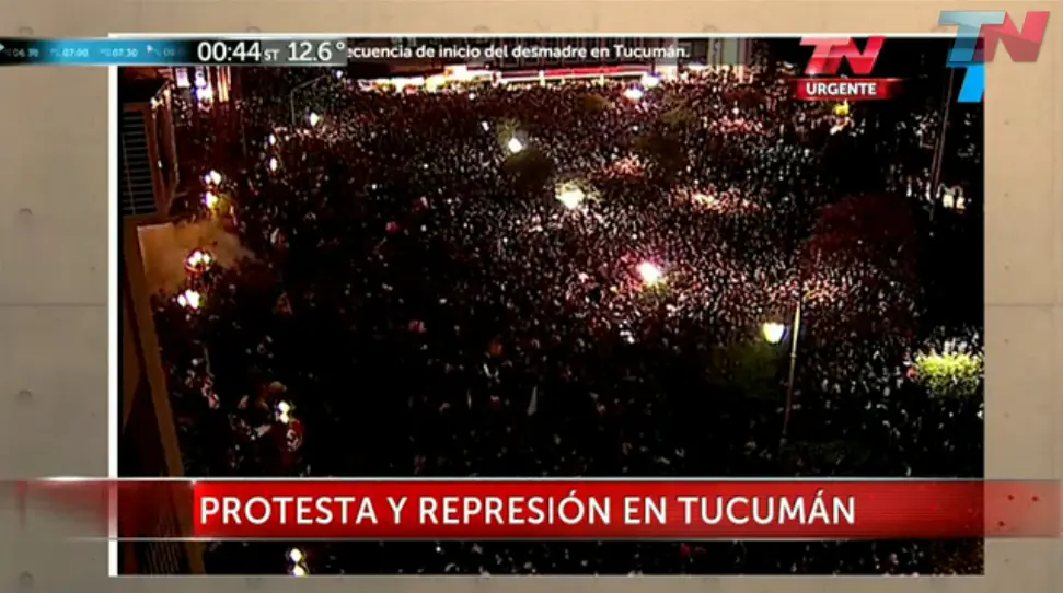 24-08-2015 Reprecion en tucuman solo TN cubre la noticia