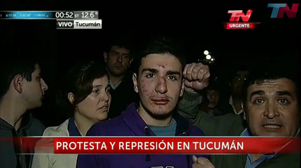 24-08-2015 Reprecion en tucuman solo TN cubre la noticia