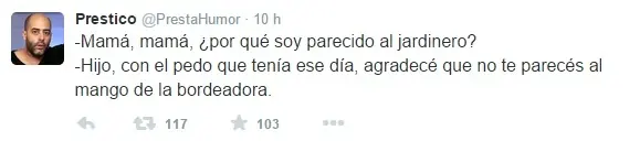 Frases de Prestico en Twitter. Pasa y reite papa.