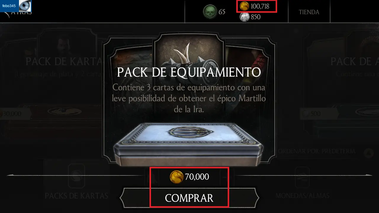 mortal kombat monedas