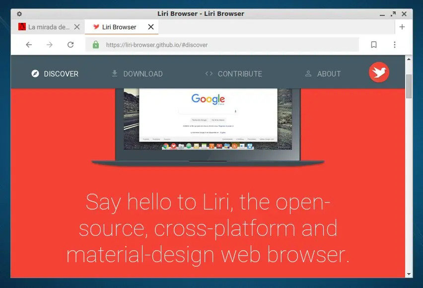 Liri Browser: un navegador con estilo material design