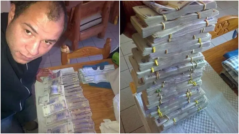 Armó campaña Máximo K se sacó selfie rodeado de dinero